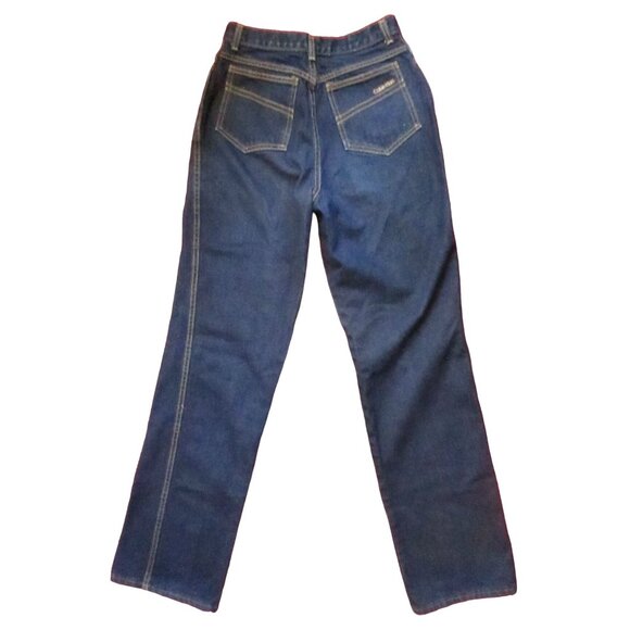Calvin Klein Vintage Women's Jeans 12 28x33 USA 1990's Mom Designer Dark Wash US - Picture 2 of 9